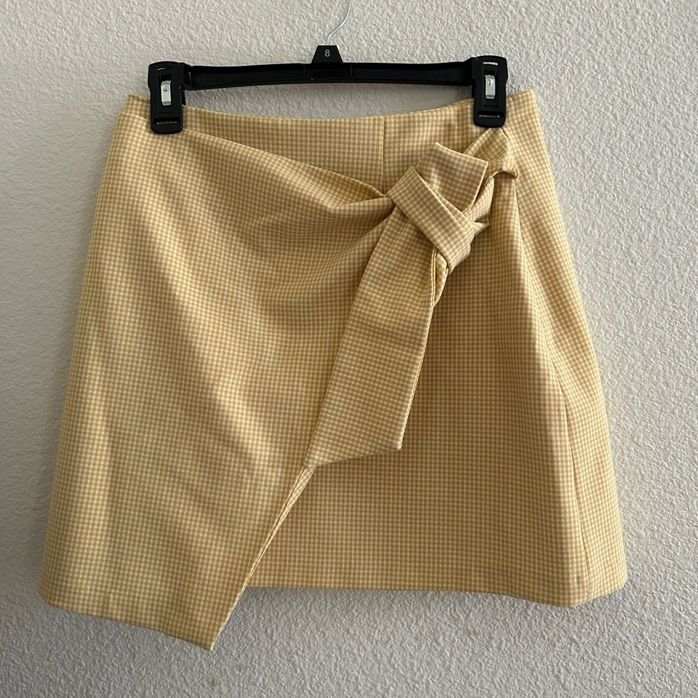 Wilfred yellow and white gingham skirt NEW WITH TAGS